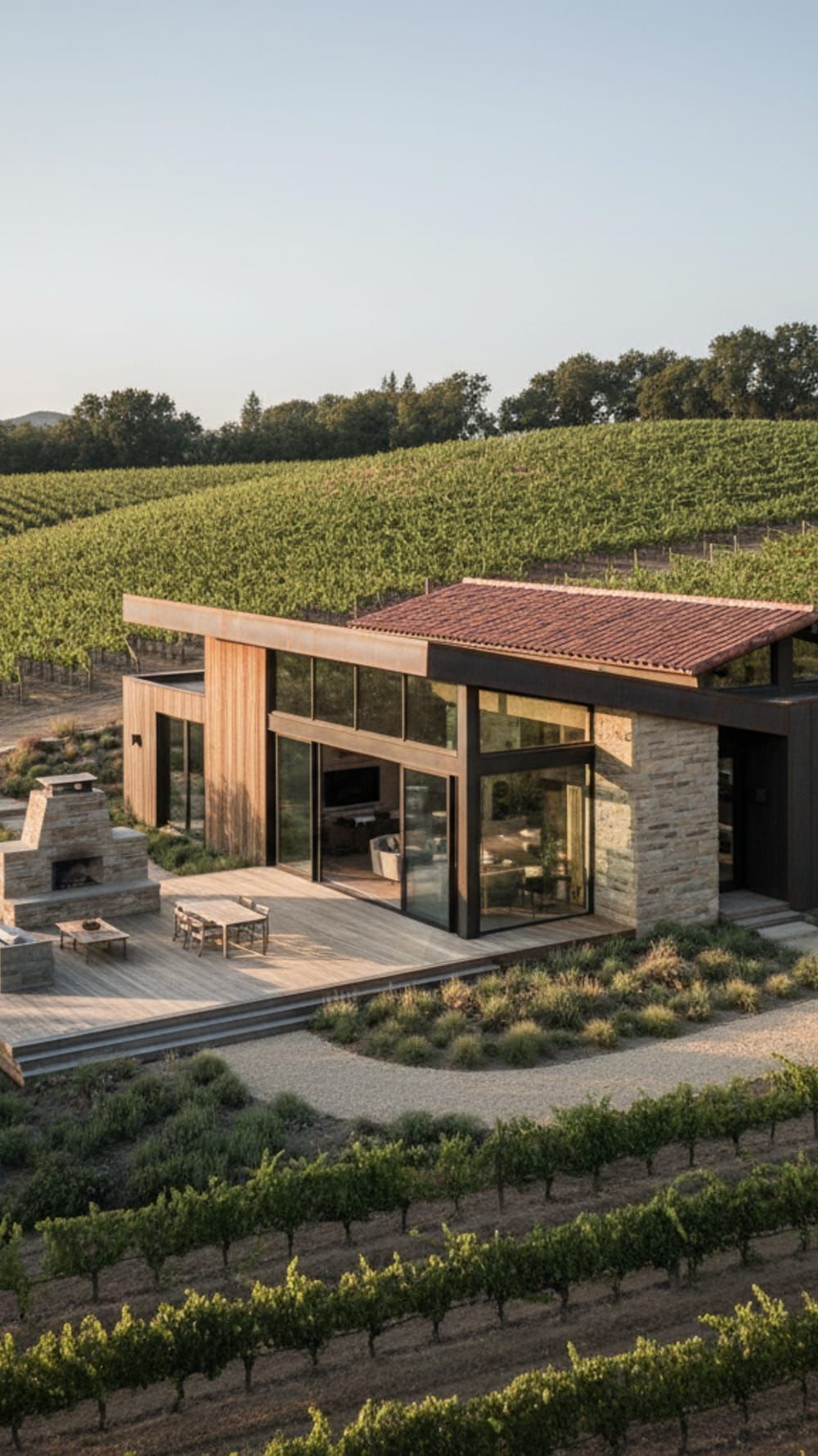 Modern ADU respecting wine-country traditions